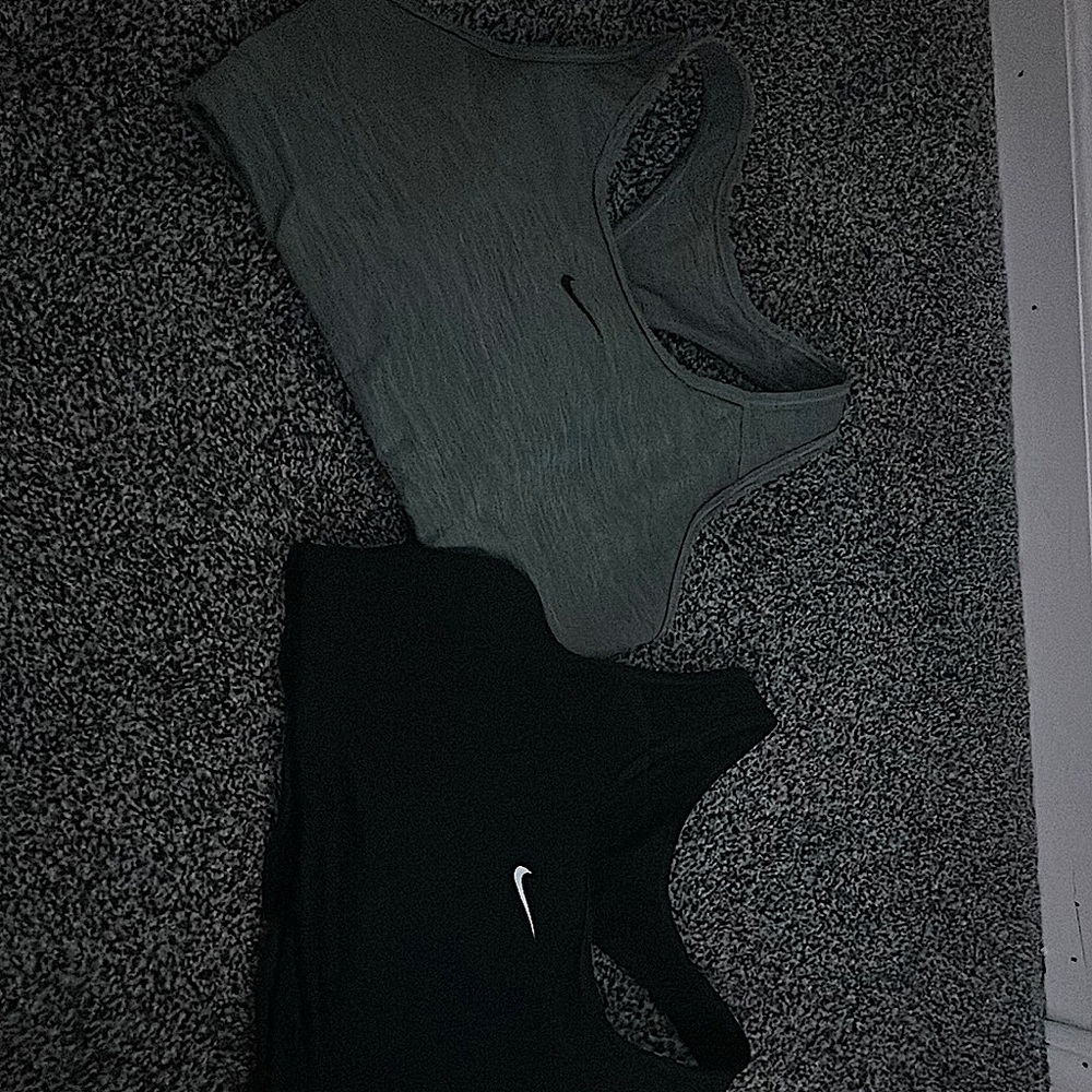 Nike Women's Black and Gray Sports Bra Duo